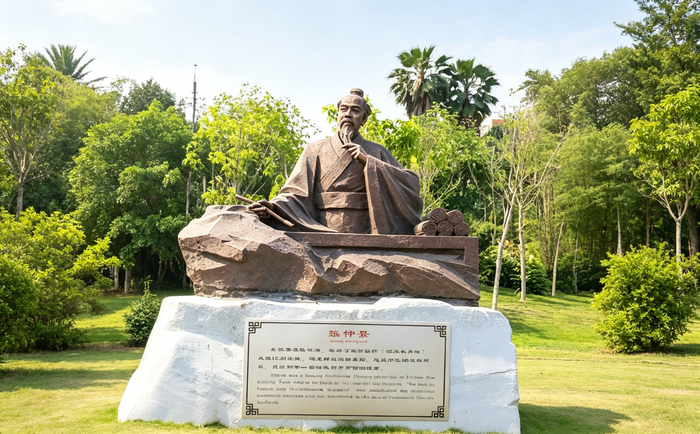 醫圣張仲景鑄銅全身像雕塑定制