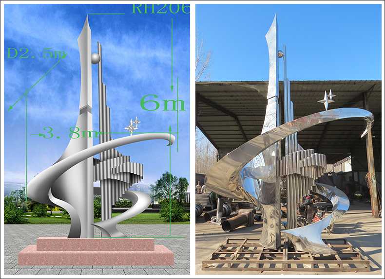 大型不銹鋼雕塑，不銹鋼雕塑廠家，室外大型景觀雕塑