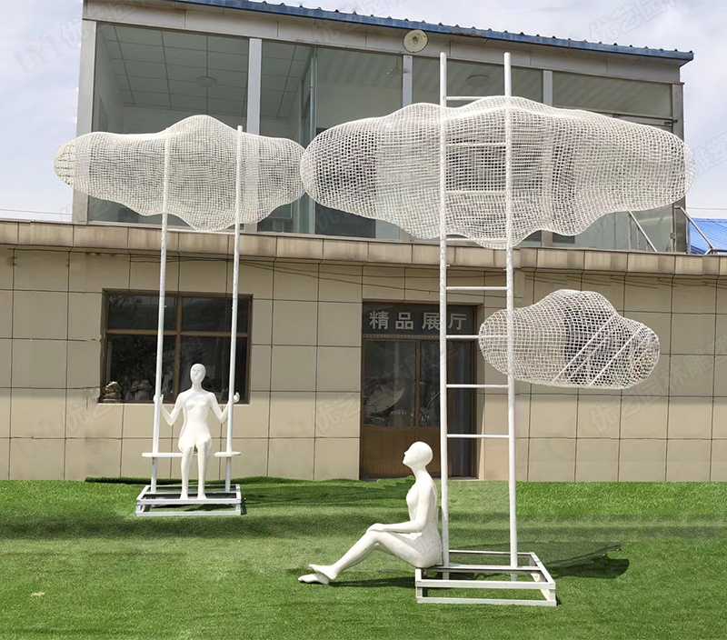 不銹鋼云梯雕塑 不銹鋼云梯雕塑