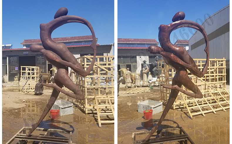 跳舞人物銅雕塑，銅舞蹈雕塑，銅抽象人物