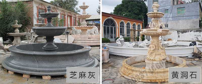 大理石景觀噴泉材質(zhì)，石雕噴泉工廠，定制大理石景觀噴泉