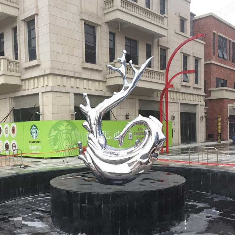 不銹鋼水花雕塑，不銹鋼雕塑廠家
