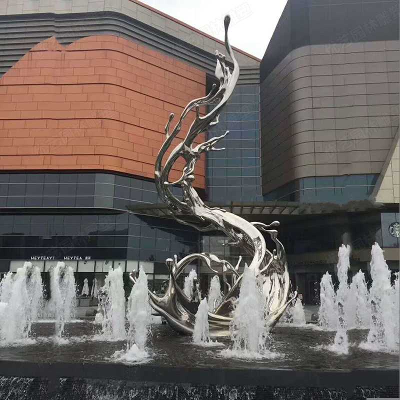 不銹鋼浪花雕塑，不銹鋼雕塑廠家